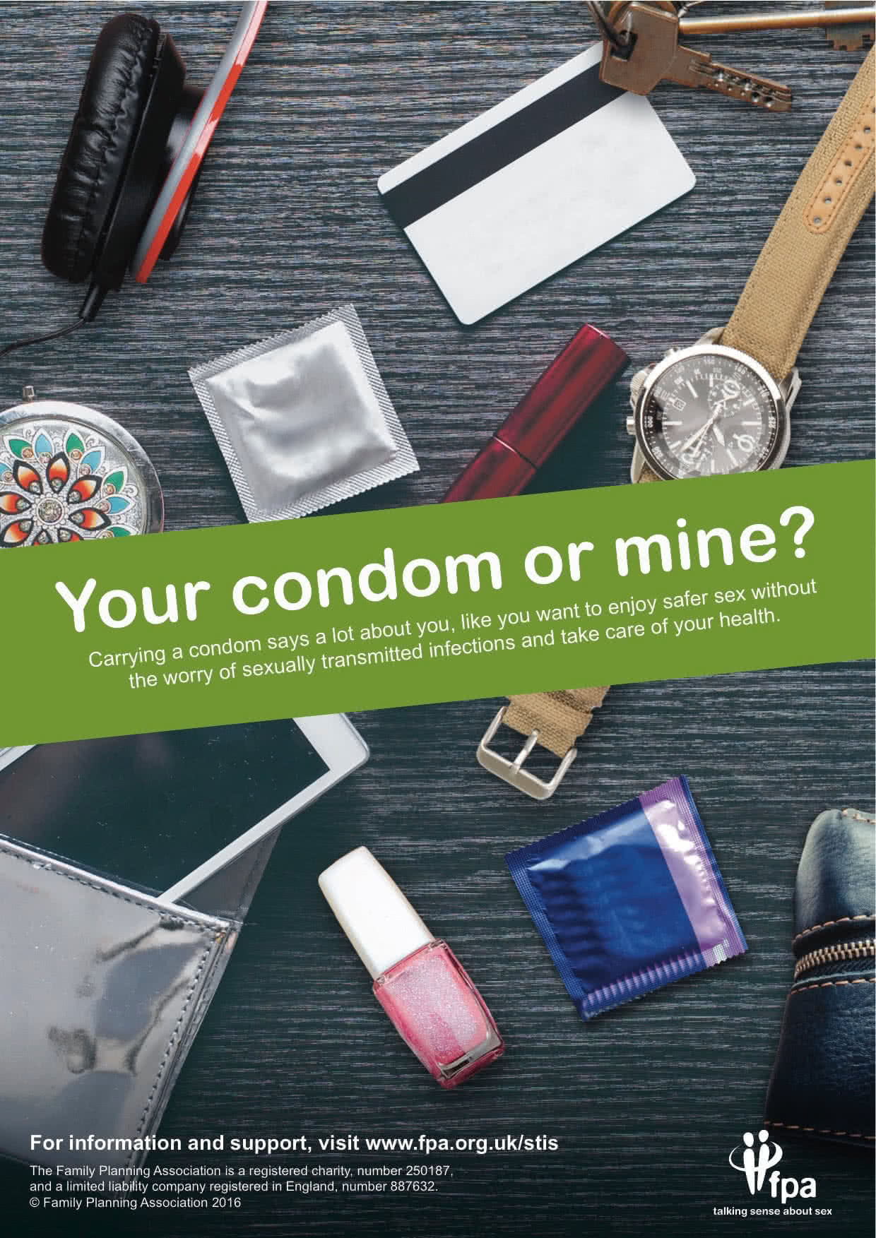 Your condom or mine poster